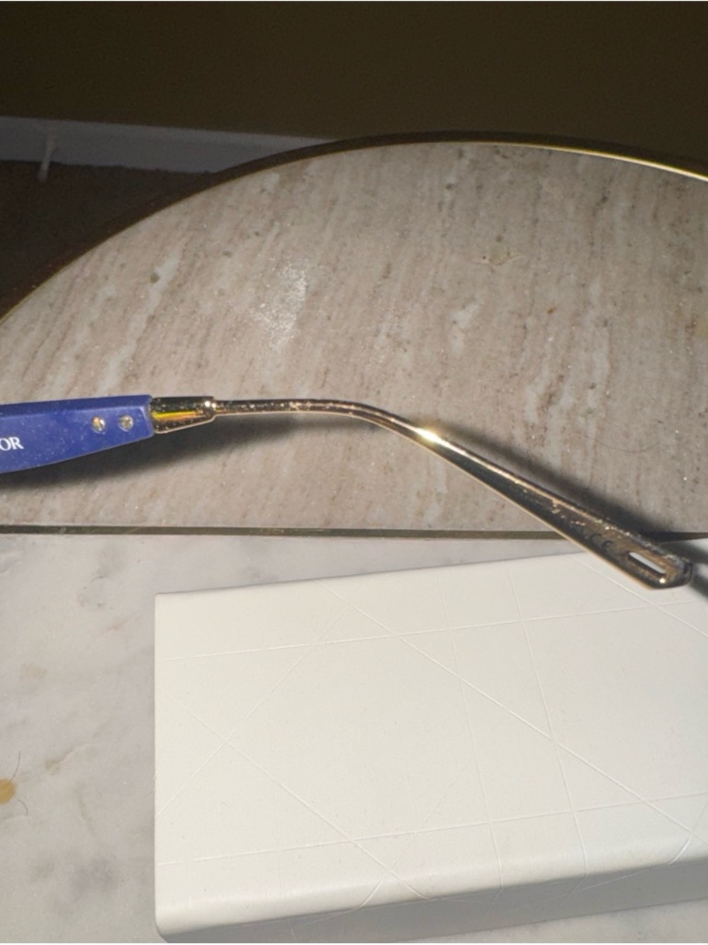 Dior Shield Sunglasses in blue with Dior Logo Print - Picture 5 of 5